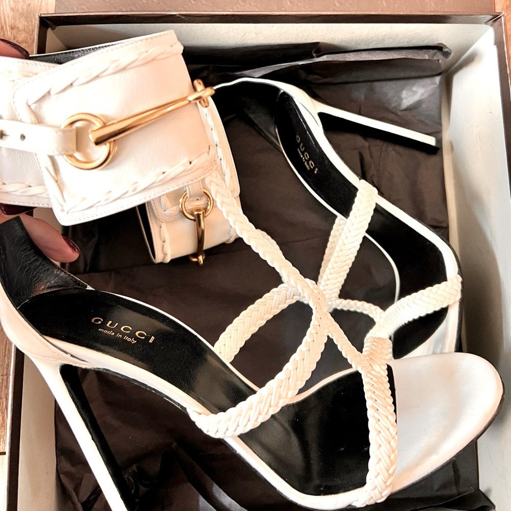 Gucci Ursula braided heels